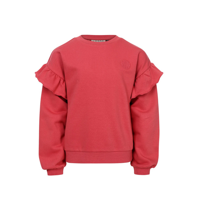 Looxs Revolution Sweater pink punch ruffle voor meisjes in de kleur 2501-7310-212 large