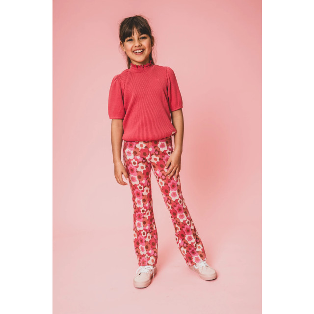 Looxs Revolution Fancy rib top pink punch voor meisjes in de kleur 2501-7418-212 large