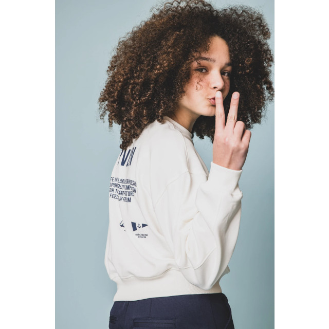 Looxs Revolution Sweater wit backprint voor meisjes in de kleur 2501-5308-070 large