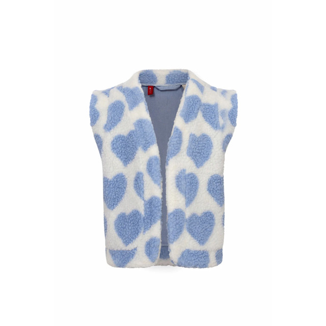 Looxs Revolution Teddy gilet offwhite hartjes voor meisjes in de kleur 2501-7005-017 large
