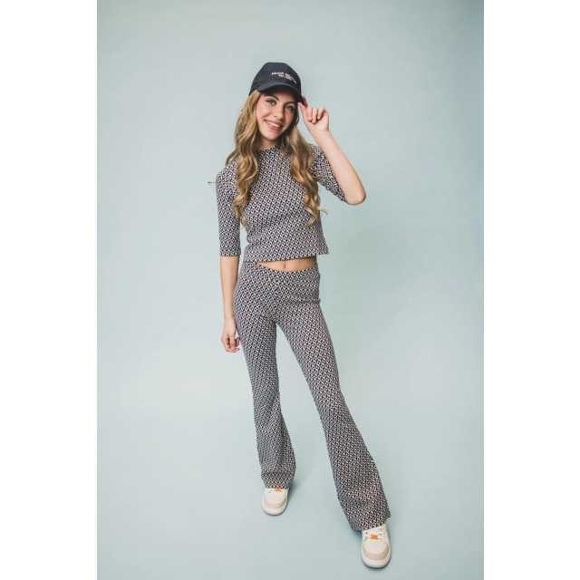 Looxs Revolution Fancy navy top geomatric print voor meisjes in de kleur 2501-5413-029 large