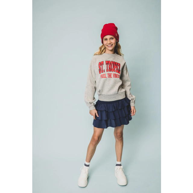 Looxs Revolution Super soft viscose sweater grey melee voor meisjes in de kleur 2501-5304-270 large
