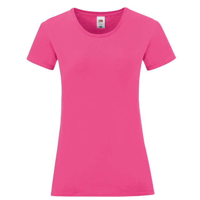 Fruit of the Loom Dames iconisch 150 t-shirt UTFK2487_fuchsia large