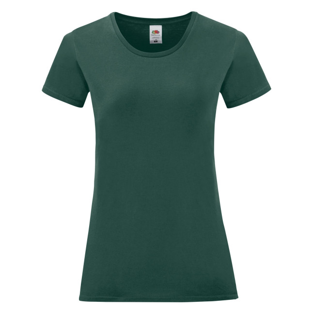 Fruit of the Loom Dames iconisch 150 t-shirt UTFK2487_forestgreen large