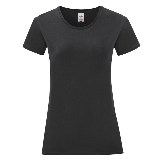 Fruit of the Loom Dames iconisch 150 t-shirt UTFK2487_black large