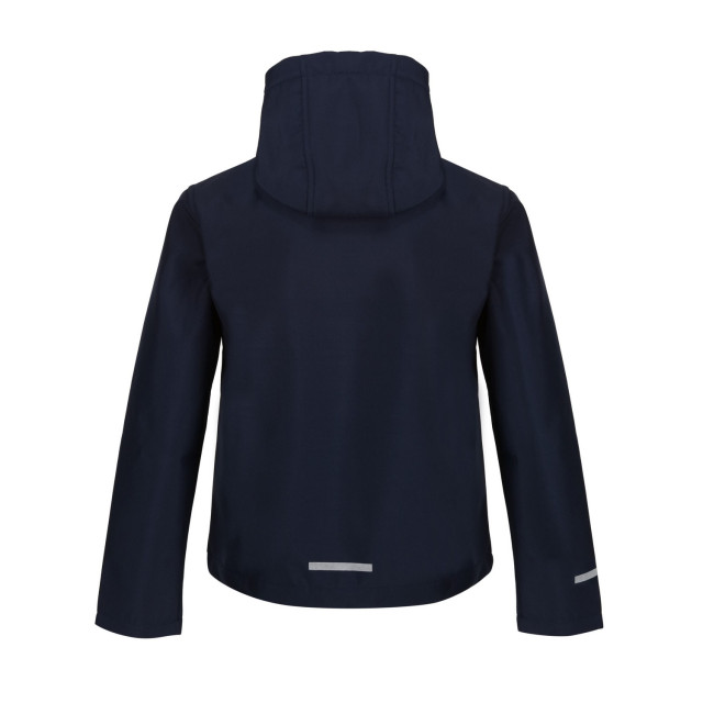 Regatta Kinder/kids a 3 layer hooded soft shell jacket UTFK2529_navyroyalblue large