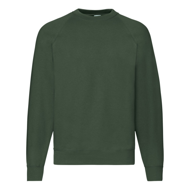 Fruit of the Loom Heren klassiek raglan sweatshirt UTFK2535_bottlegreen large