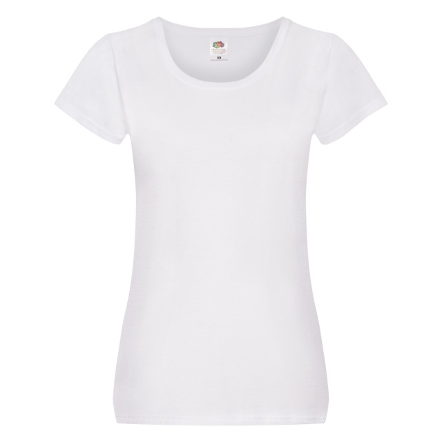 Fruit of the Loom Dames origineel effen t-shirt UTFK2789_white large