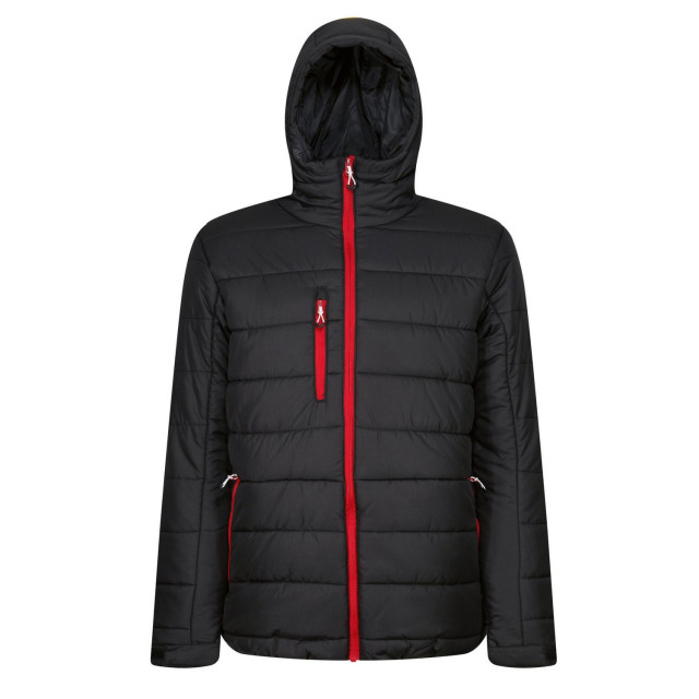 Regatta Heren navigate thermische hooded jacket UTFK2761_blackclassicred large