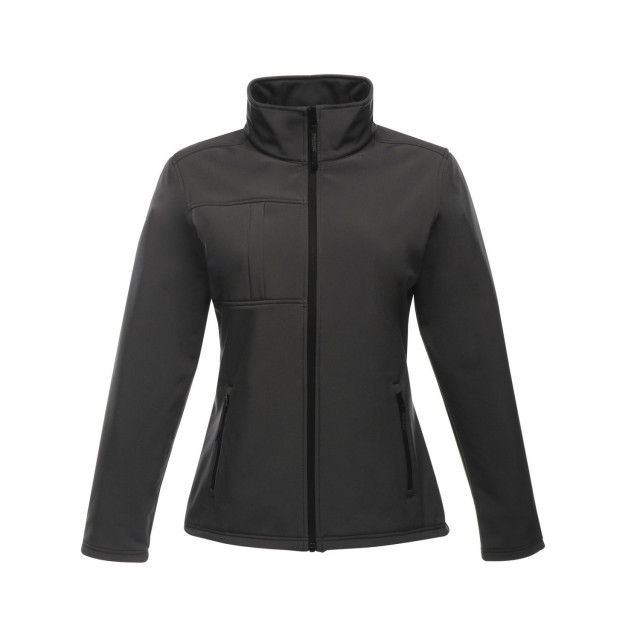 Regatta Dames octagon ii zachte shell jas UTFK2765_sealgreyblack large