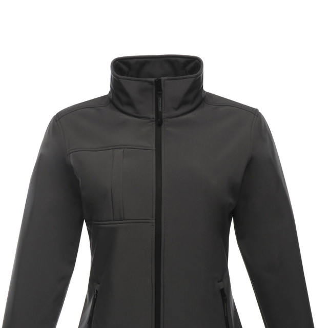 Regatta Dames octagon ii zachte shell jas UTFK2765_sealgreyblack large