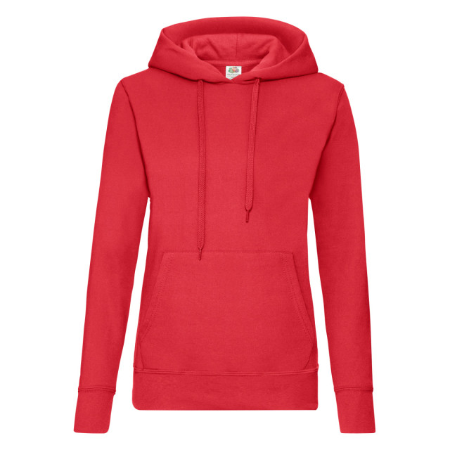 Fruit of the Loom Dames klassieke hoodie UTFK2708_red large