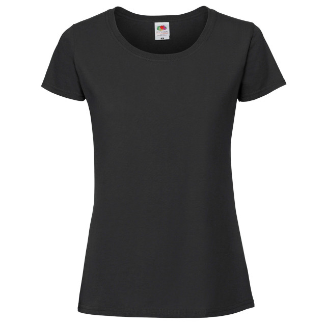 Fruit of the Loom Dames iconic 195 premium ringspun katoenen t-shirt UTFK2664_black large