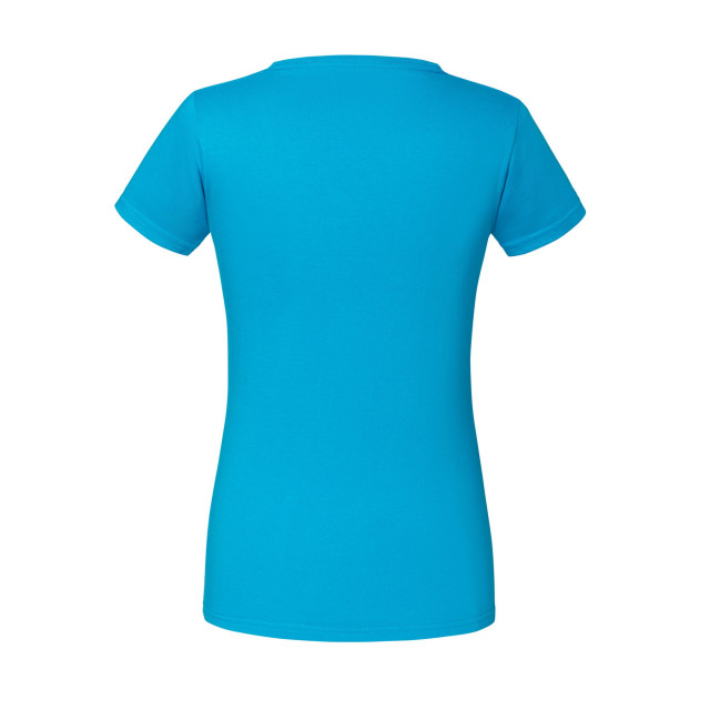 Fruit of the Loom Dames iconic 195 premium ringspun katoenen t-shirt UTFK2664_azureblue large
