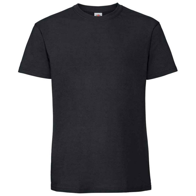 Fruit of the Loom Heren iconic 195 premium ringspun katoen t-shirt UTFK2657_black large