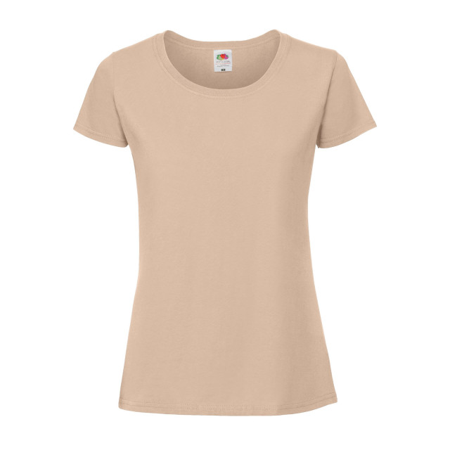 Fruit of the Loom Dames iconic 195 premium ringspun katoenen t-shirt UTFK2664_desertsand large