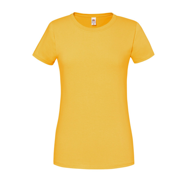 Fruit of the Loom Dames iconic 195 premium ringspun katoenen t-shirt UTFK2664_sunflower large
