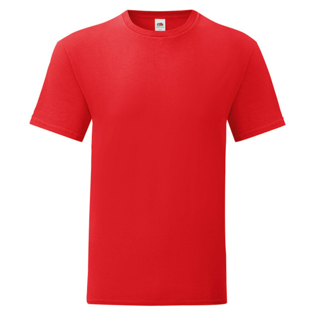 Fruit of the Loom Heren iconisch 150 t-shirt UTFK2628_red large