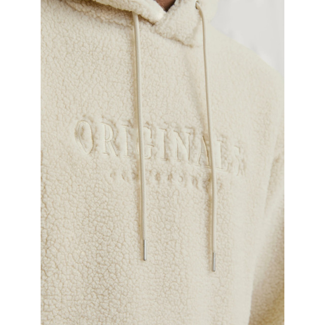 Jack & Jones Heren teddy hoodie jorfrederiksberg 12263011-Beige large