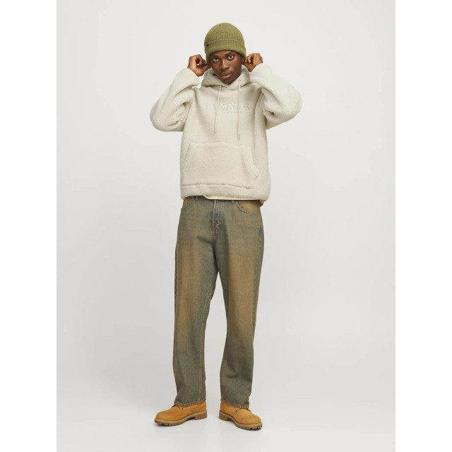 Jack & Jones Heren teddy hoodie jorfrederiksberg 12263011-Beige large