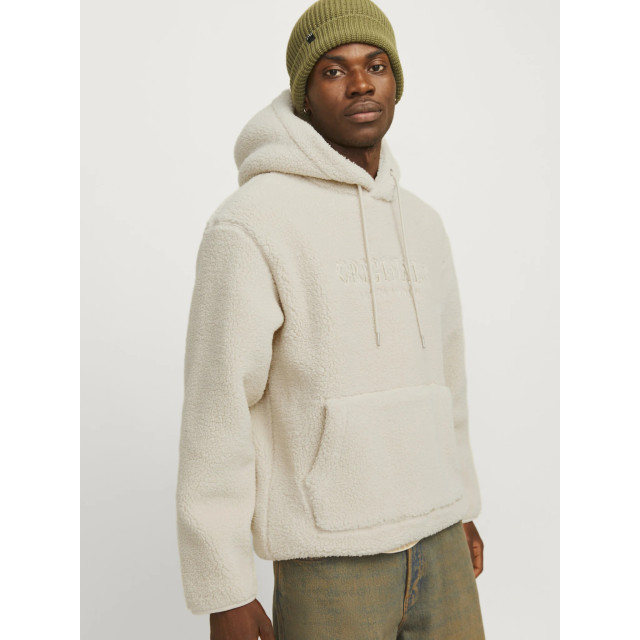 Jack & Jones Heren teddy hoodie jorfrederiksberg 12263011-Beige large