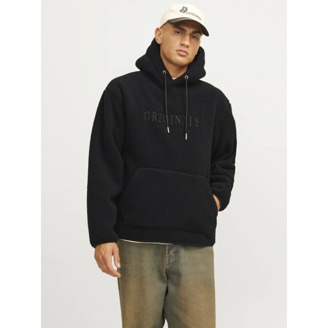 Jack & Jones Heren teddy hoodie jorfrederiksberg 12263011-Zwart large Jack & Jones Heren teddy hoodie jorfrederiksberg 12263011-Zwart large
