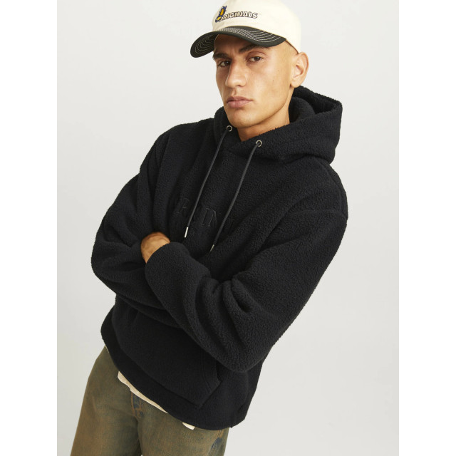 Jack & Jones Heren teddy hoodie jorfrederiksberg 12263011-Zwart large Jack & Jones Heren teddy hoodie jorfrederiksberg 12263011-Zwart large