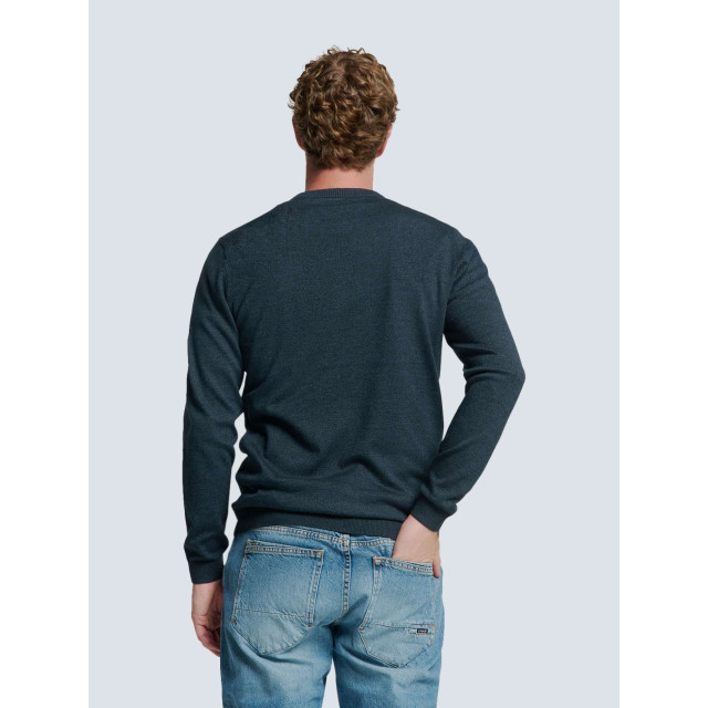 No Excess Pullover crewneck 2 coloured melang navy N2180-037 large