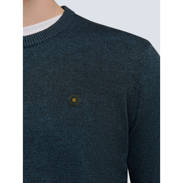 No Excess Pullover crewneck 2 coloured melang navy N2180-037 large