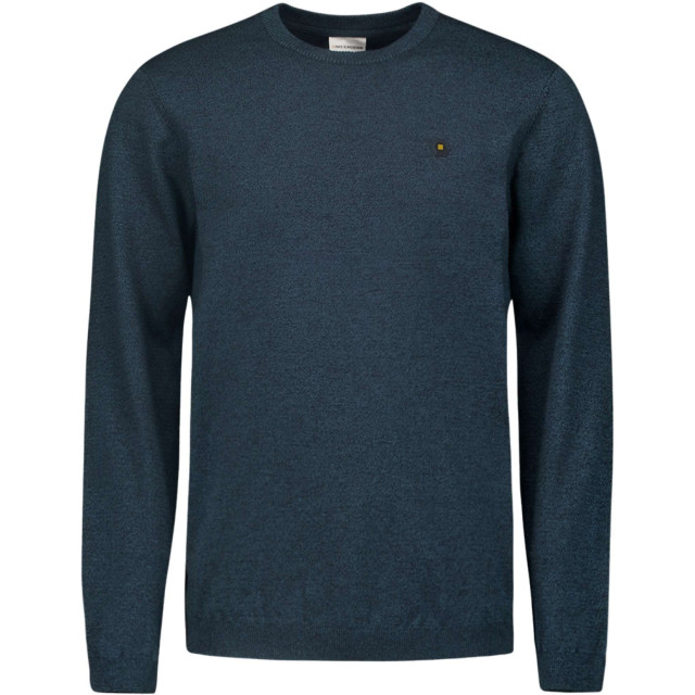 No Excess Pullover crewneck 2 coloured melang navy N2180-037 large