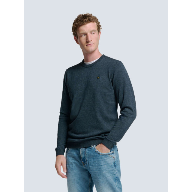 No Excess Pullover crewneck 2 coloured melang navy N2180-037 large