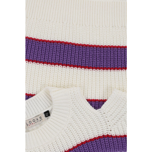Looxs Revolution Gestreepte trui met open schouders voor meisjes in de kleur 2501-5303-935 large