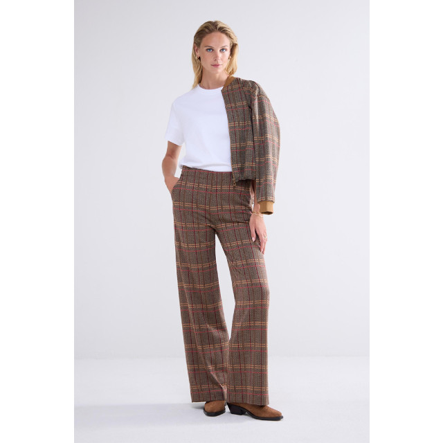 Summum 4s2676-30641 wide leg pants check jacquard 4058353047 large