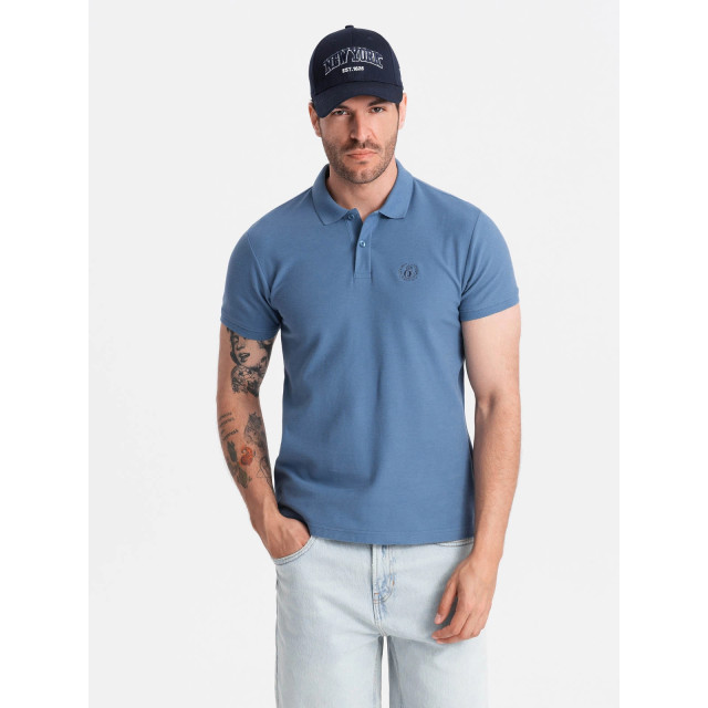 Ombre Poloshirt heren korte mouw - OM-POSB-0100-BL large