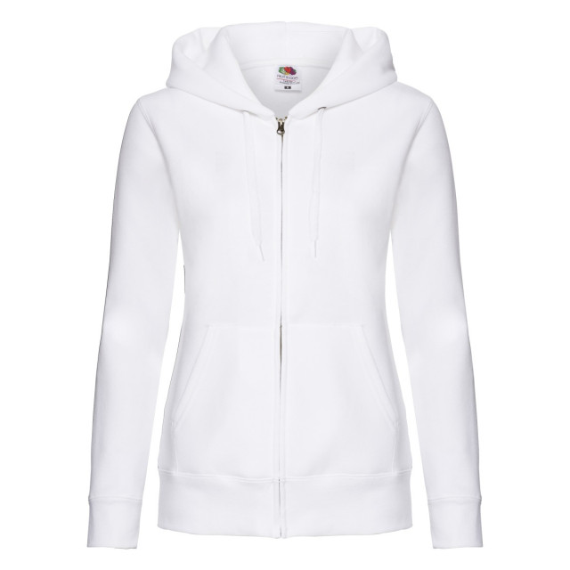 Fruit of the Loom Dames premium sweatjack met kap lady fit UTFK2294_white large