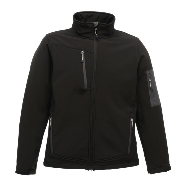 Regatta Heren arcola 3 layer soft shell jas UTFK2236_blacksealgrey large