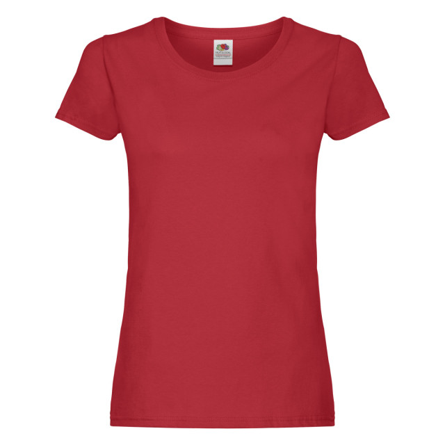 Fruit of the Loom Dames origineel t-shirt UTFK2453_red large
