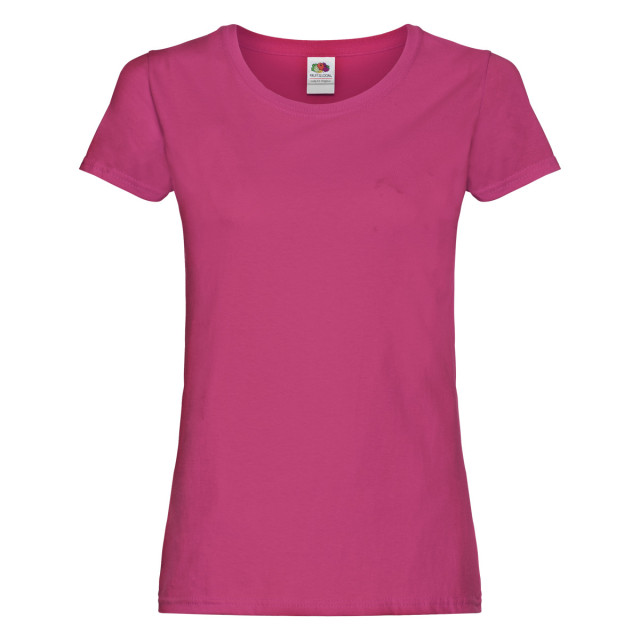 Fruit of the Loom Dames origineel t-shirt UTFK2453_fuchsia large