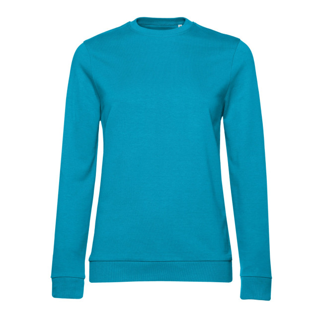 B and C Dames frans terry sweatshirt met inzetstuk UTFK2404_hawaiianblue large