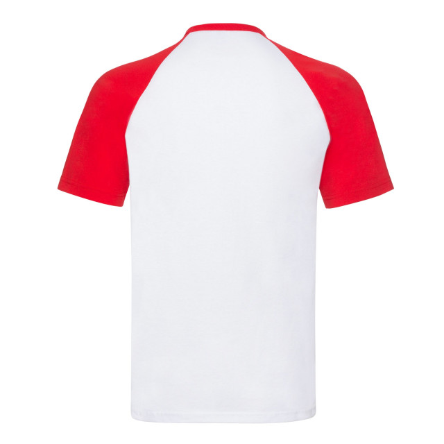 Fruit of the Loom Heren valueweight baseball t-shirt UTFK2379_whitered large
