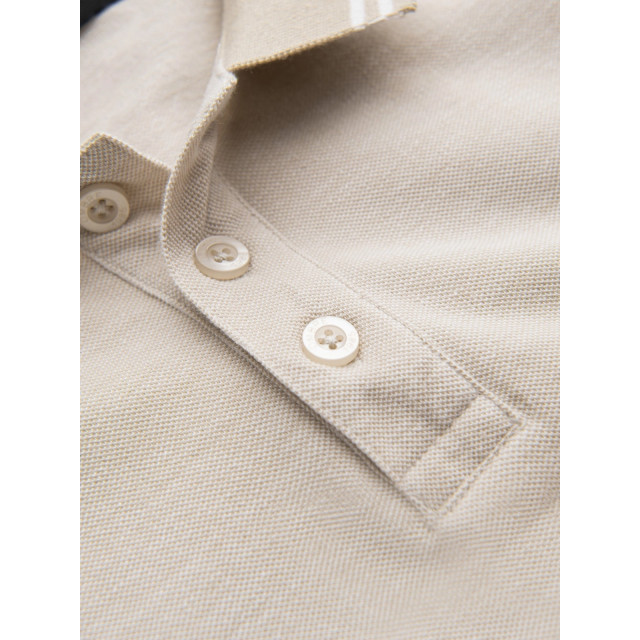 Ombre Poloshirt heren korte mouw sand melange 0109-sm OM-POSB-0109-SM large