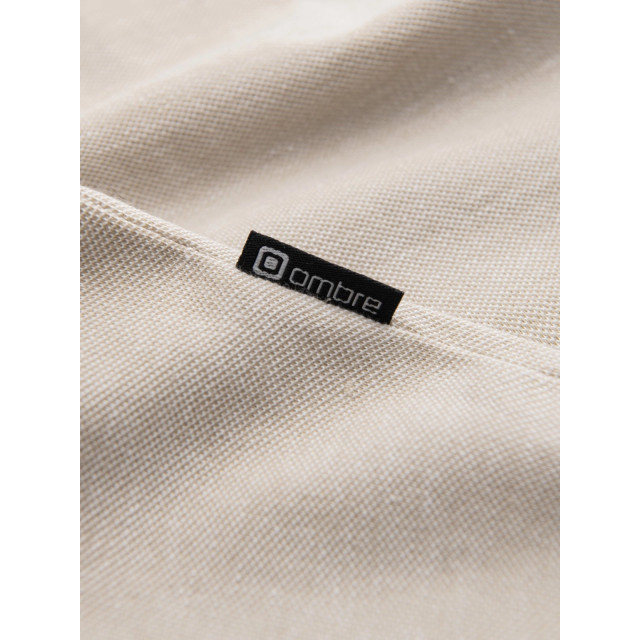 Ombre Poloshirt heren korte mouw sand melange 0109-sm OM-POSB-0109-SM large