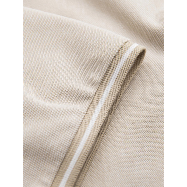Ombre Poloshirt heren korte mouw sand melange 0109-sm OM-POSB-0109-SM large