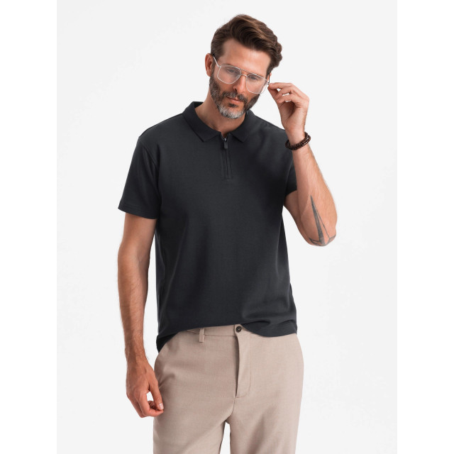 Ombre Poloshirt heren korte mouw met rits - 0132z OM-POSS-0132Z large