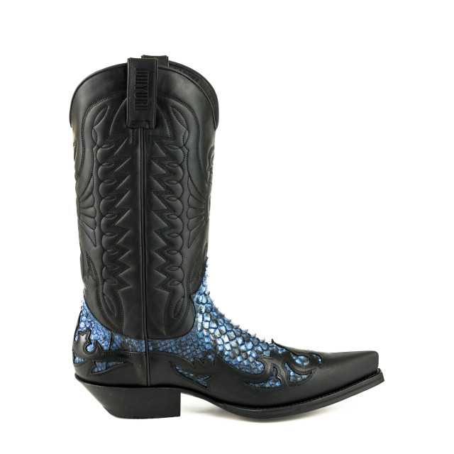 Mayura Boots Cowboy laarzen 1935-0106-crazy old negro/ azul- 1935-C-MEX-CRAZY OLD NEGRO/PYTHON AZUL- large