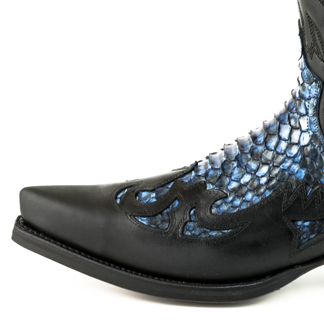 Mayura Boots Cowboy laarzen 1935-0106-crazy old negro/ azul- 1935-C-MEX-CRAZY OLD NEGRO/PYTHON AZUL- large
