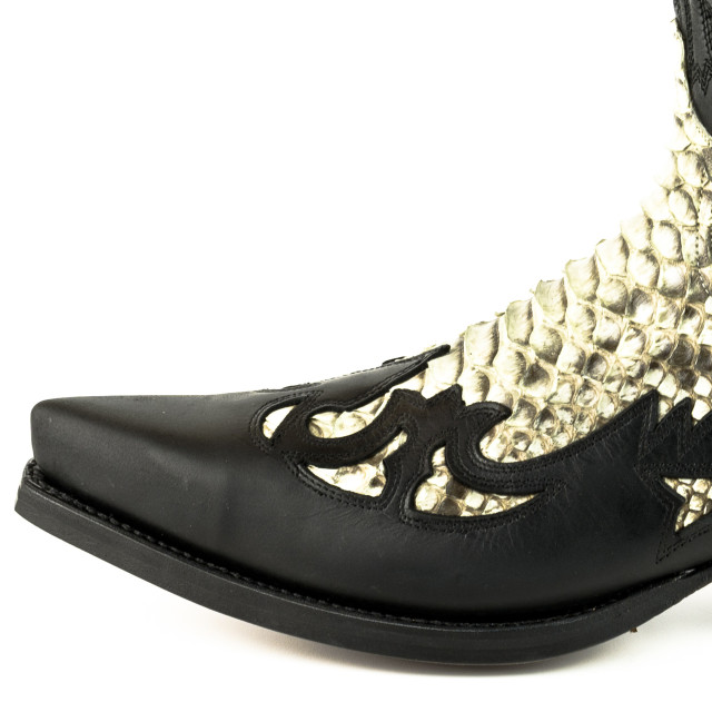 Mayura Boots Cowboy laarzen 1935-c-mex-crazy old negro/ blanco 1935-C-MEX-CRAZY OLD NEGRO/PYTHON BLANCO large