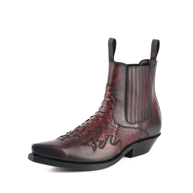 Mayura Boots Cowboy laarzen rock-2500-vacuno / rojo-negro ROCK-2500-VACUNO / PYTHON ROJO-NEGRO large