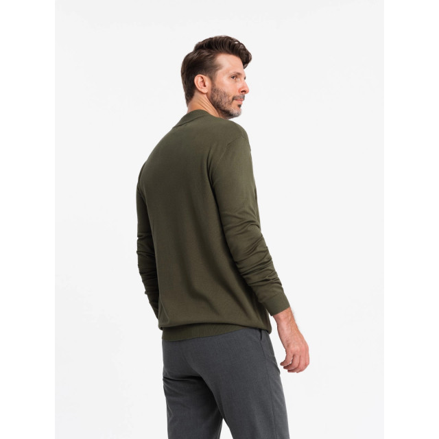 Ombre Heren v-hals sweater half turtleneck olijf tn-0100go TN-0100GO large