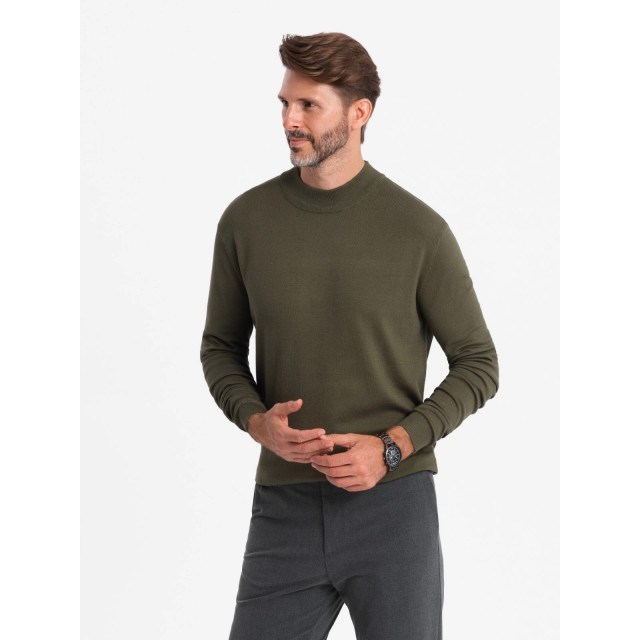 Ombre Heren v-hals sweater half turtleneck olijf tn-0100go TN-0100GO large